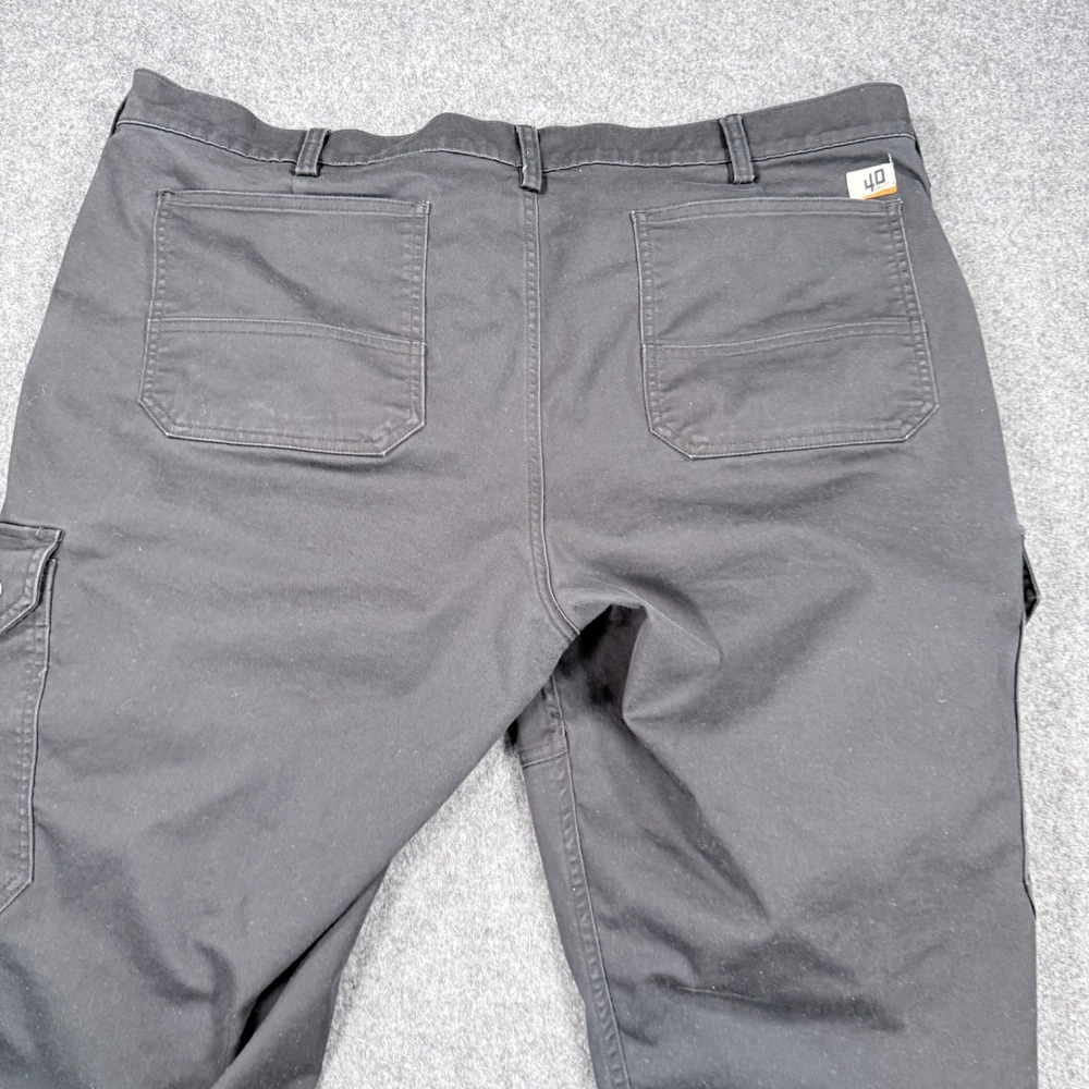 40 Grit by Duluth Trading Mens Slim Fit Cargo Pants Black 44x30 Utility Workwear - Picture 3 of 9